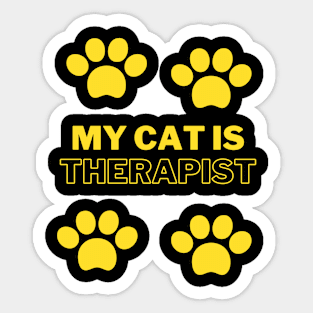 My cat is my therapist Sticker